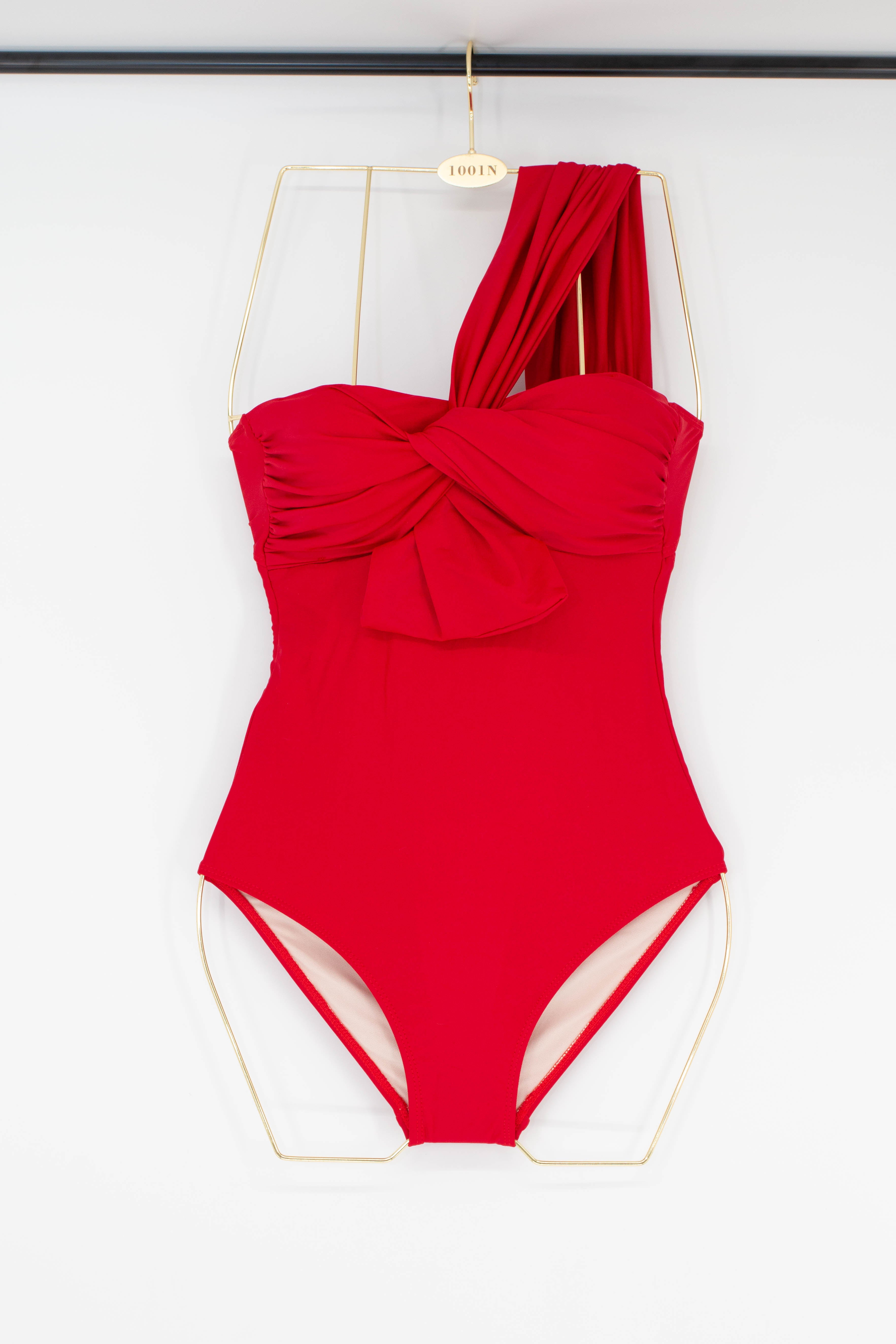 Solid Tone Bow Monokini - Free Size