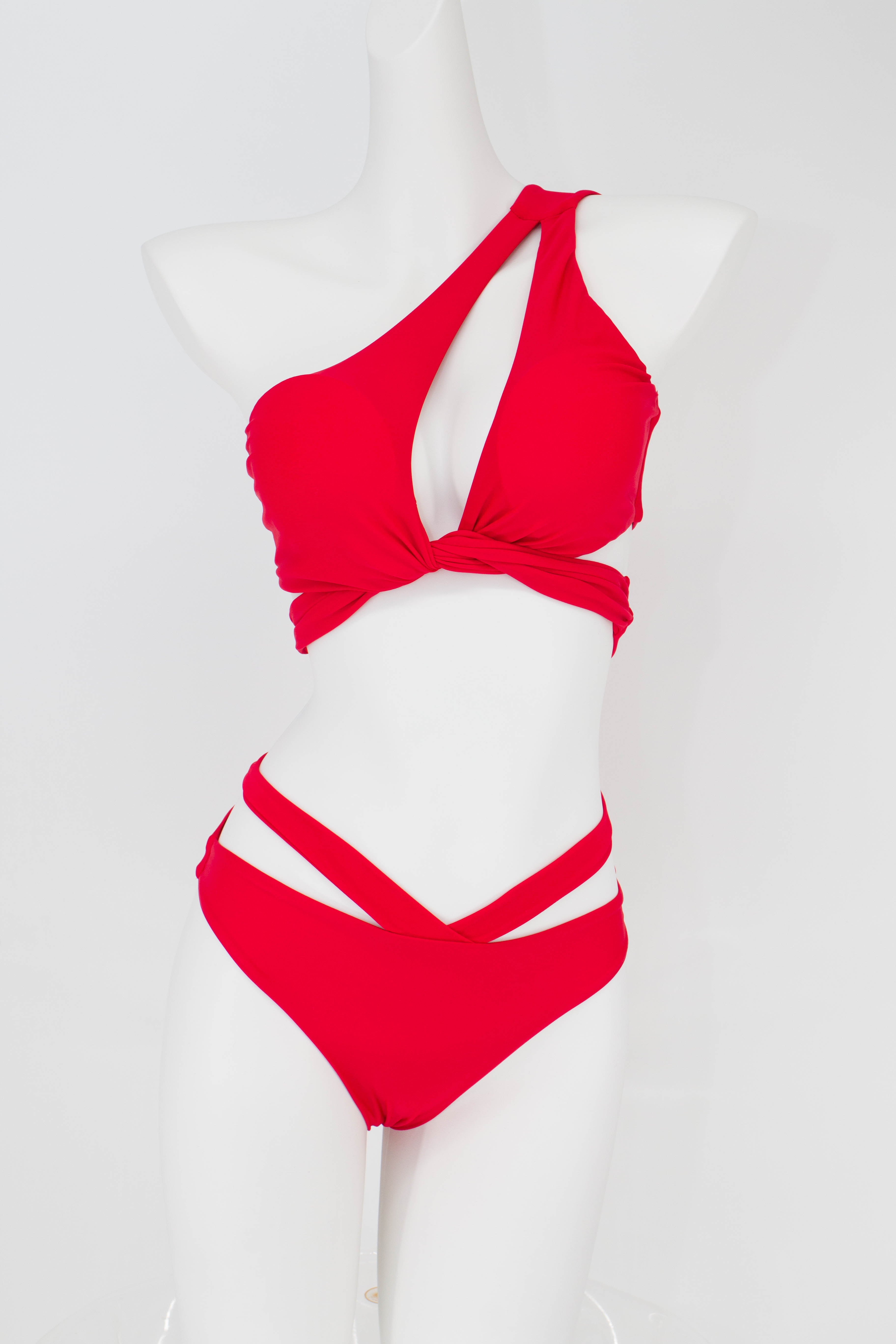 One-shoulder Hollow Sexy Bikini Set