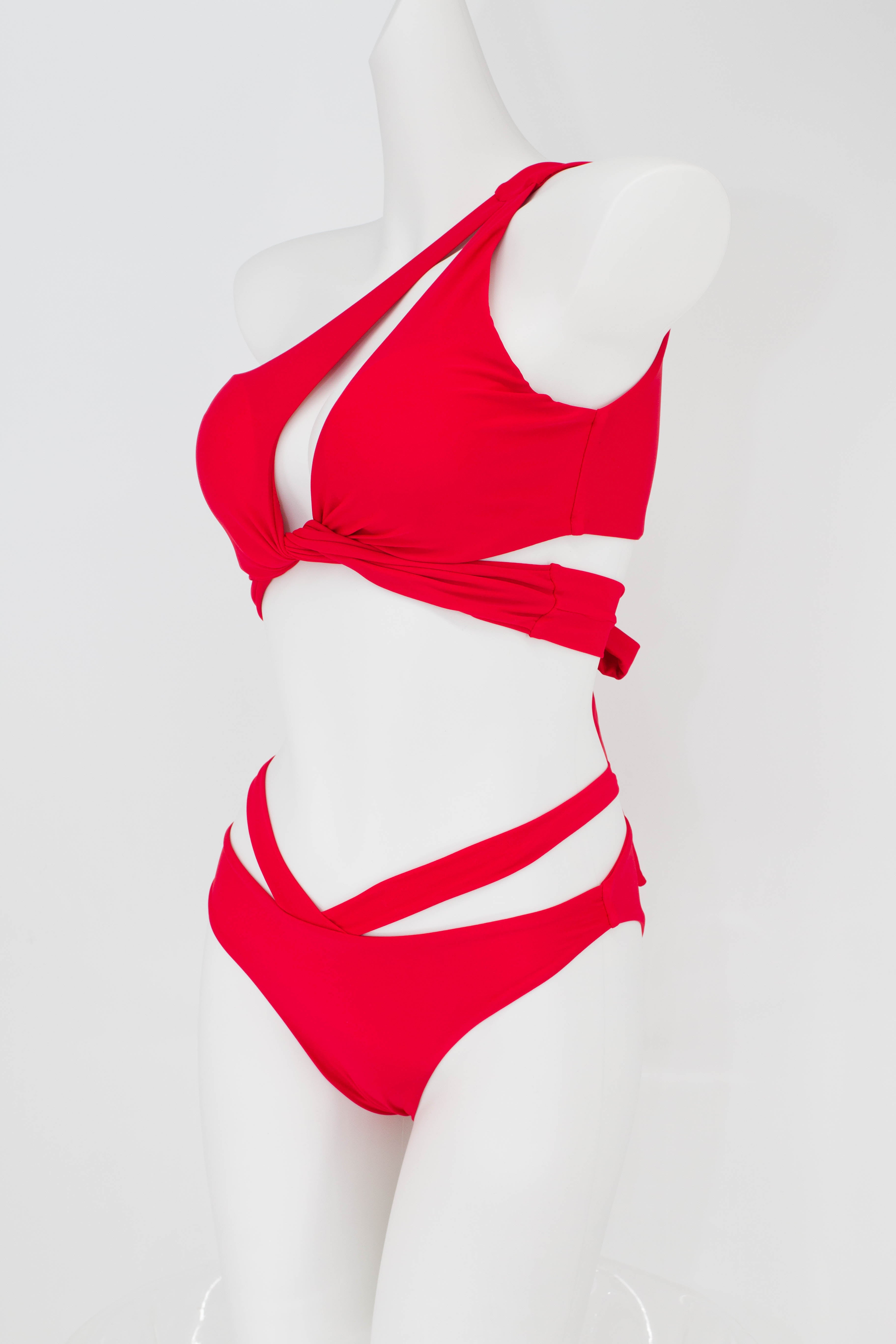 One-shoulder Hollow Sexy Bikini Set