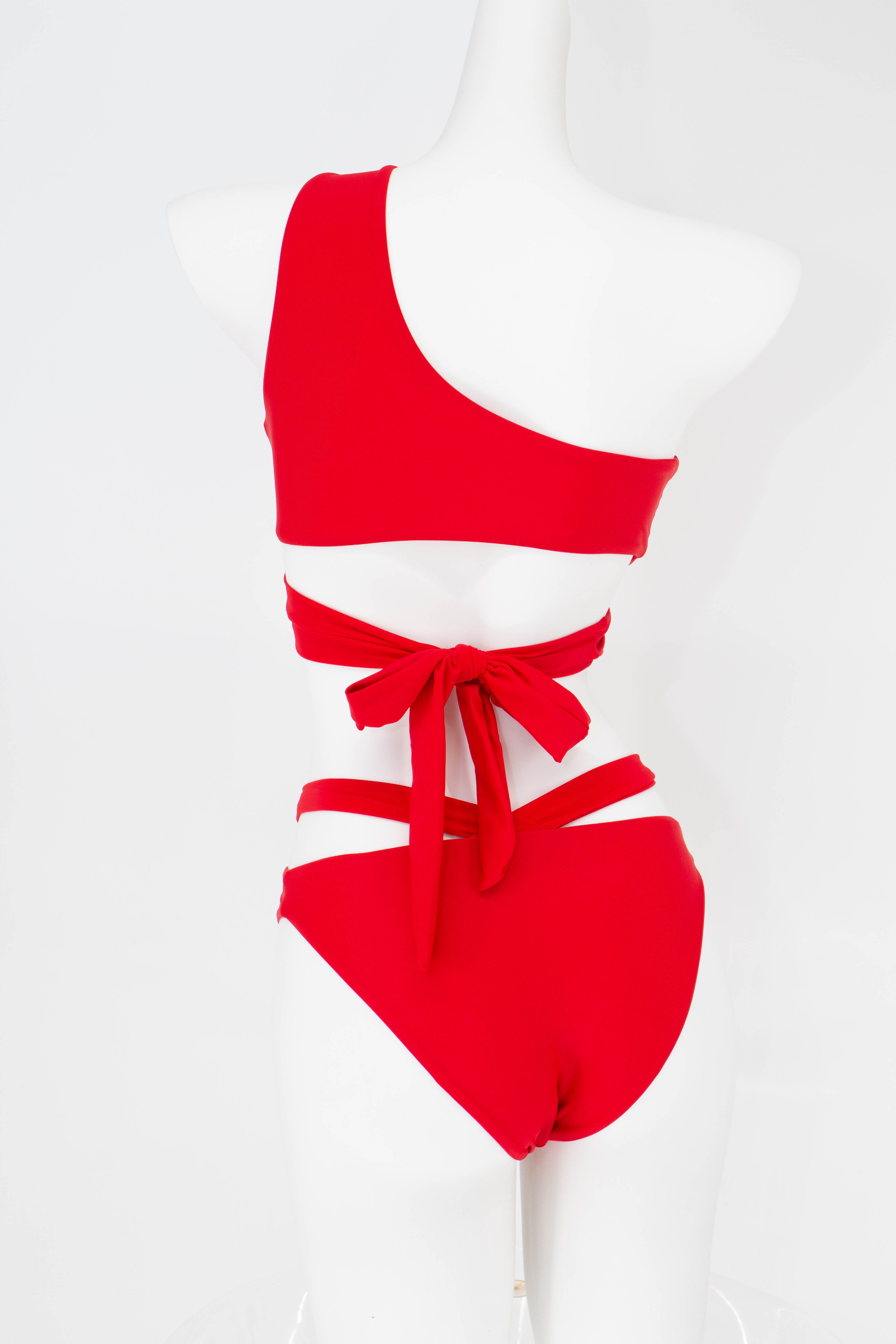 One-shoulder Hollow Sexy Bikini Set