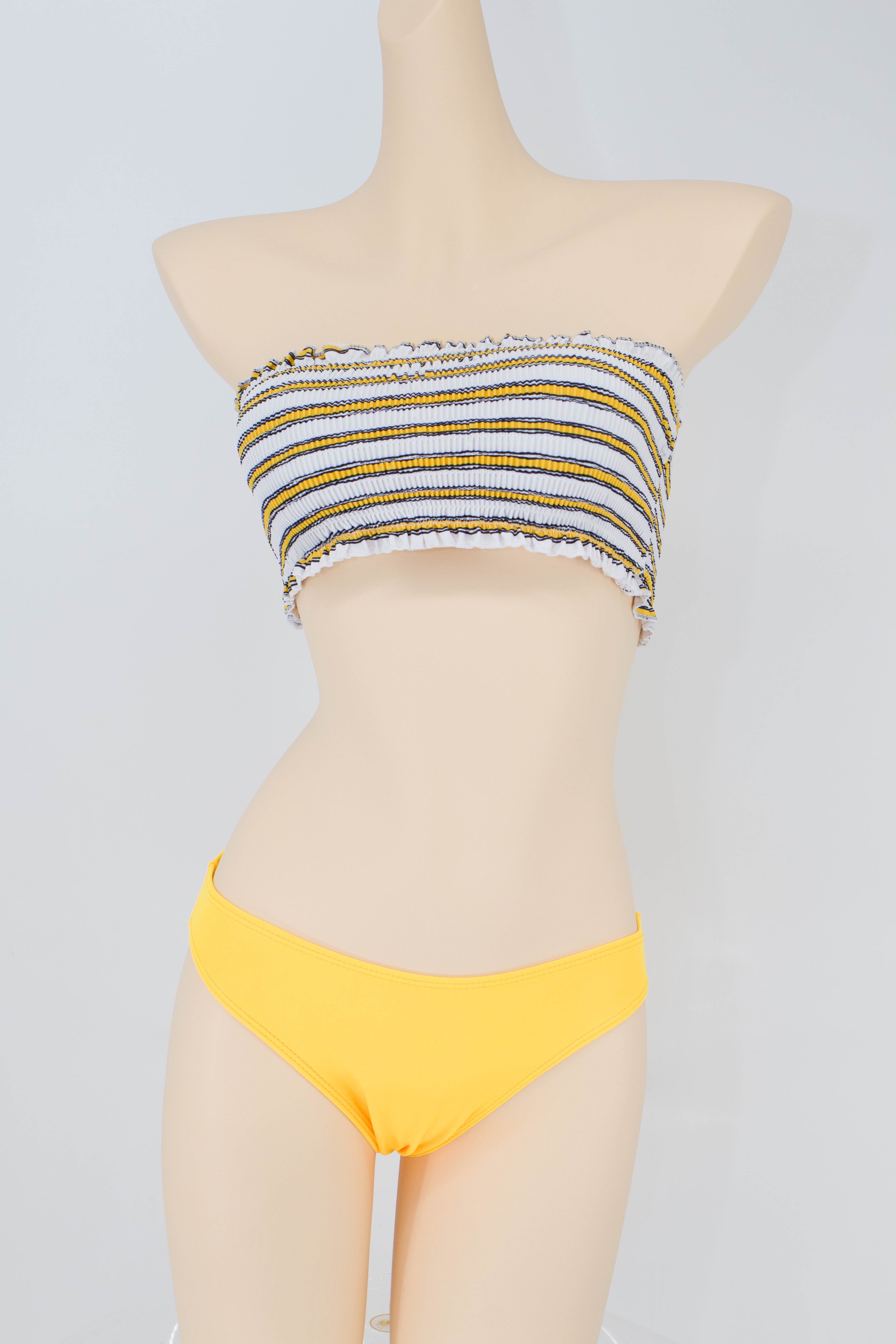 Summer Striped Bandeau Bikini Set