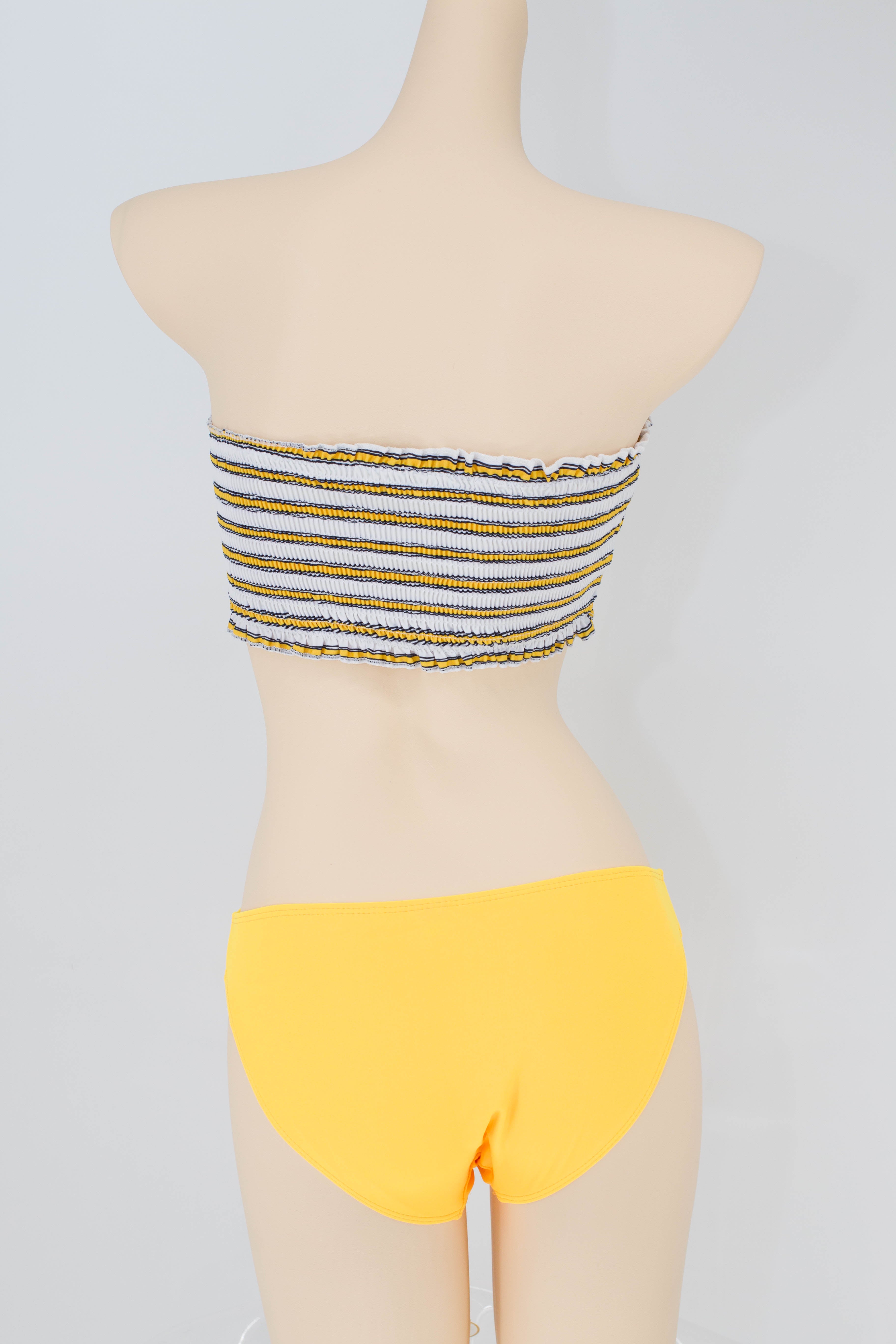 Summer Striped Bandeau Bikini Set