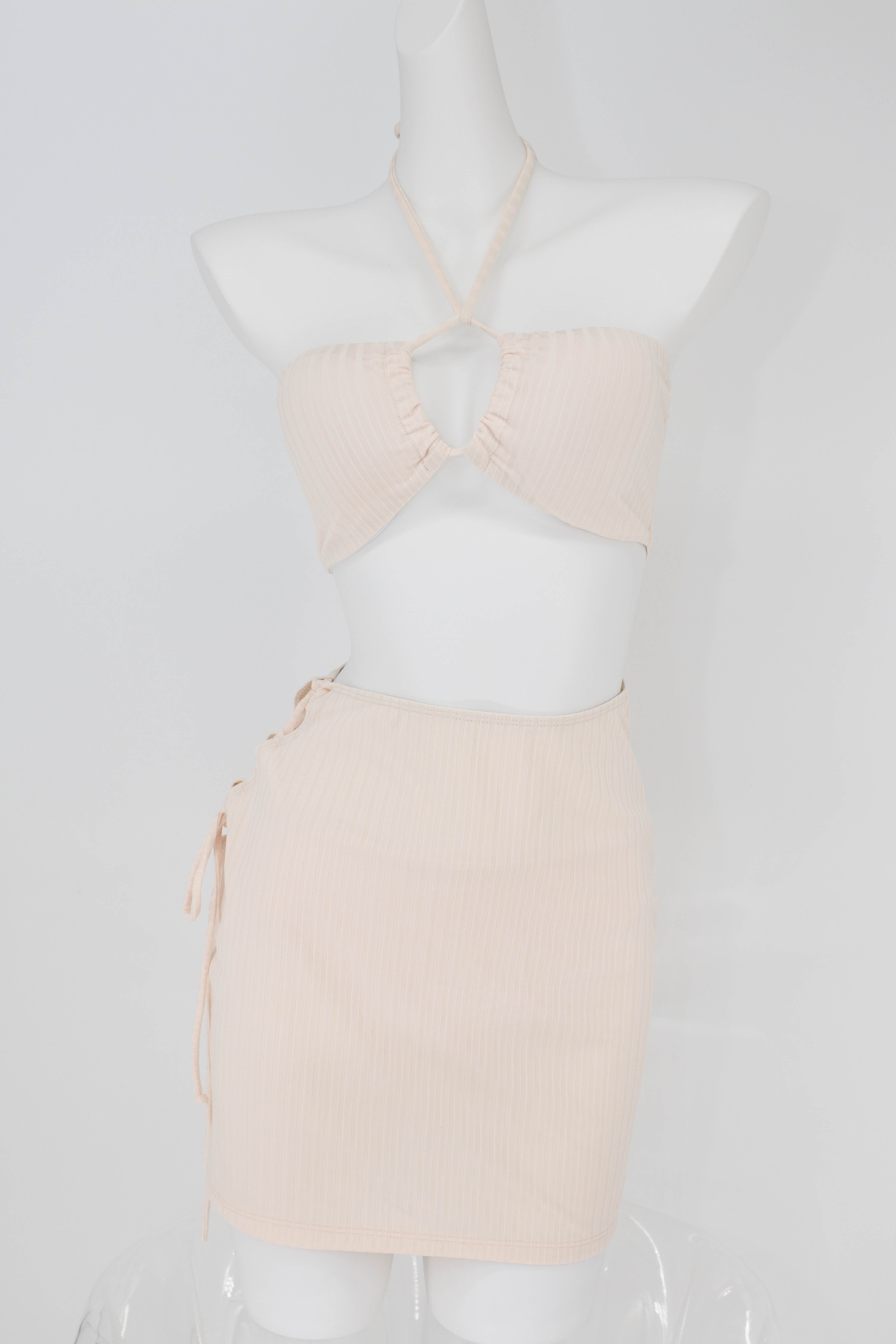 String Straps Hoop Bikini Set