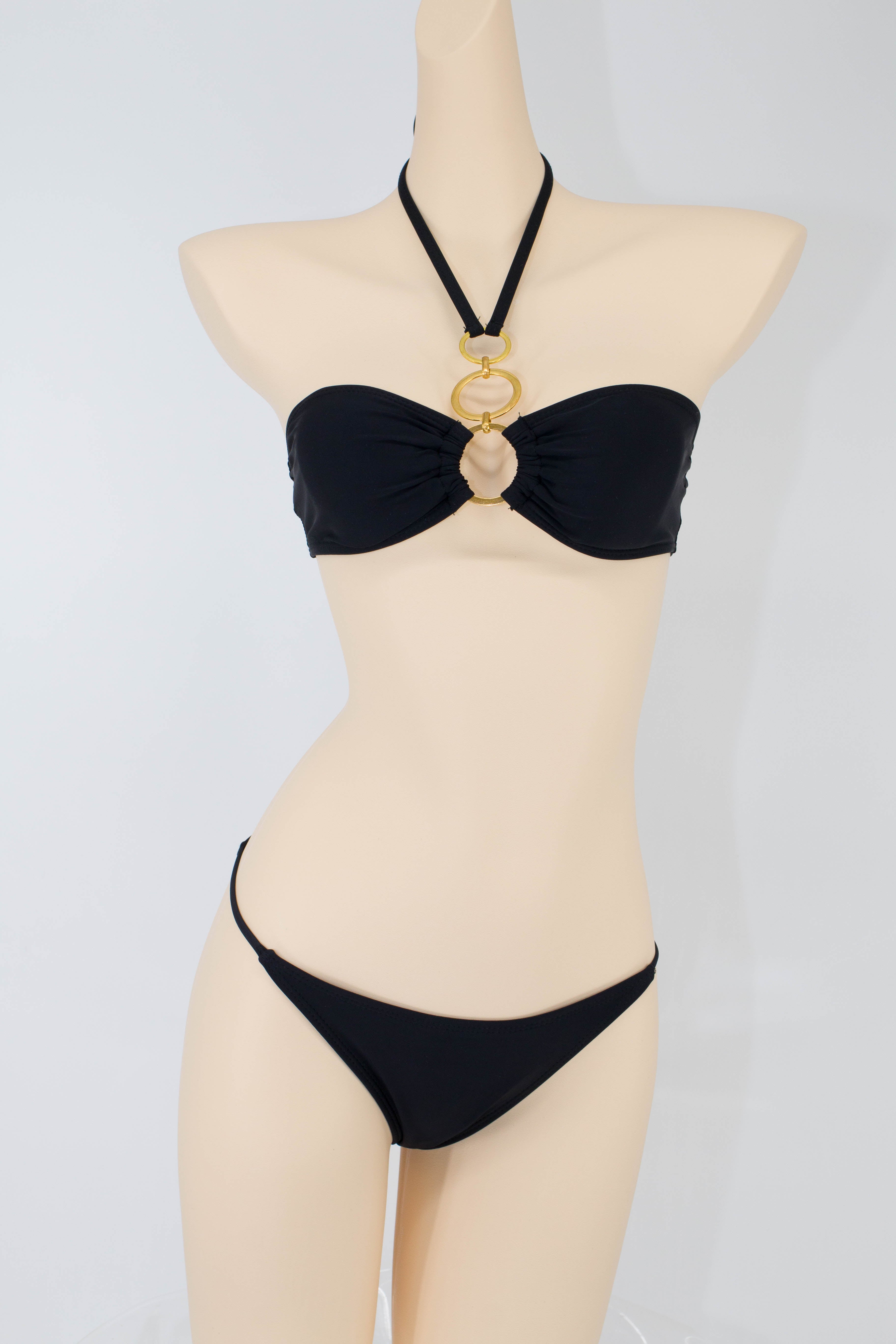 Black Halterneck Ring Bikini
