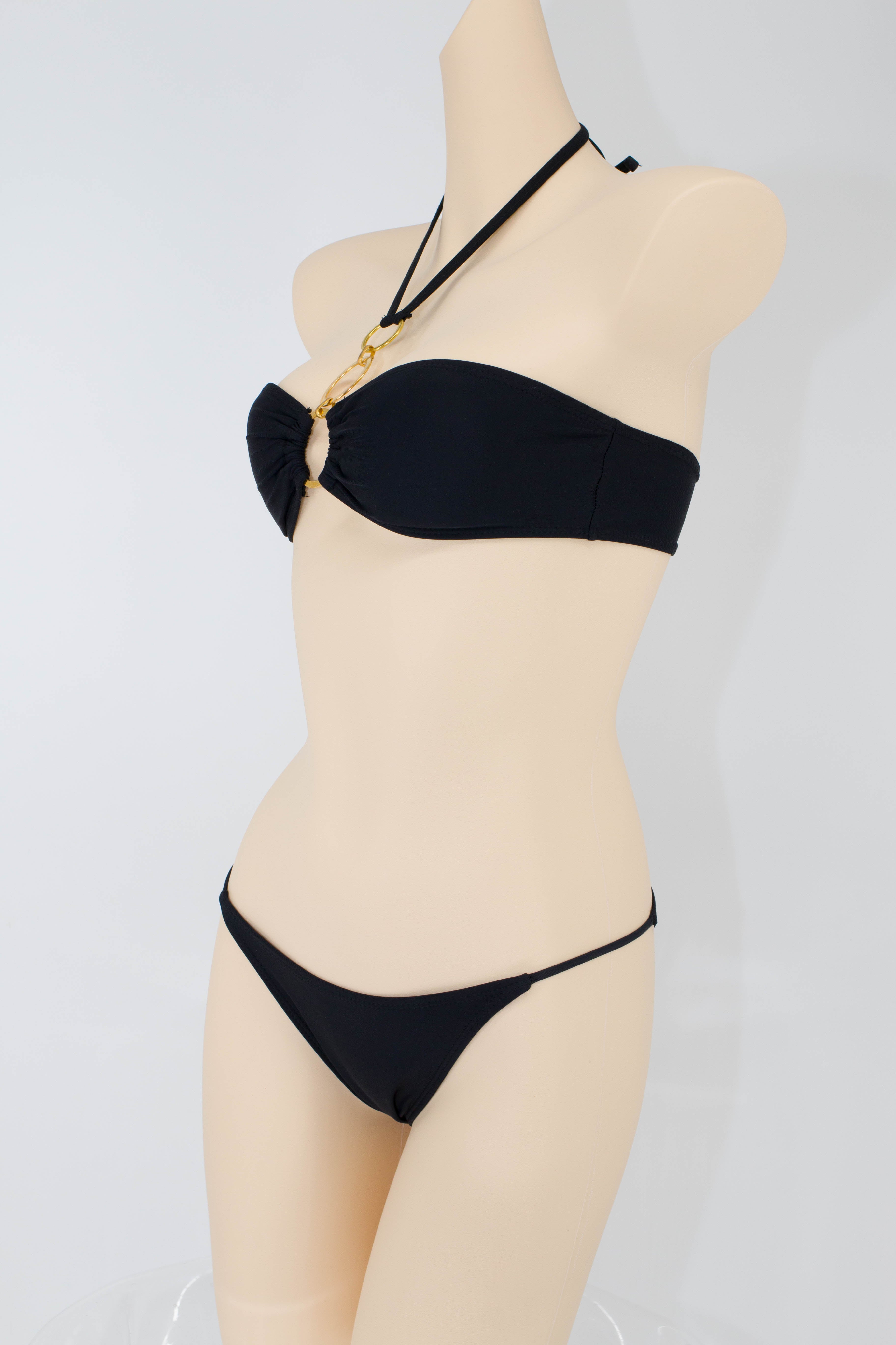 Black Halterneck Ring Bikini