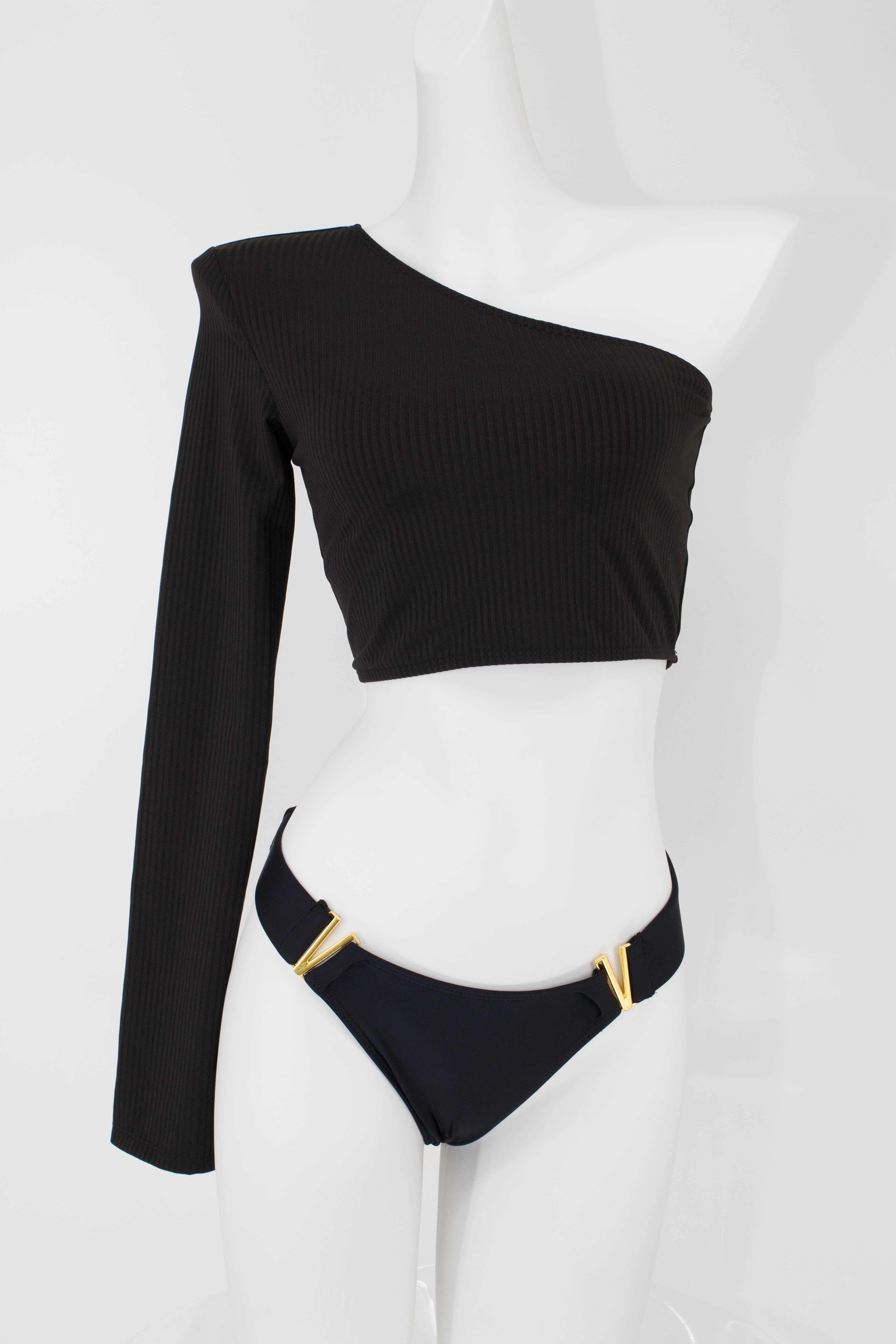 Off-shoulder Long Sleeve Bikini Set