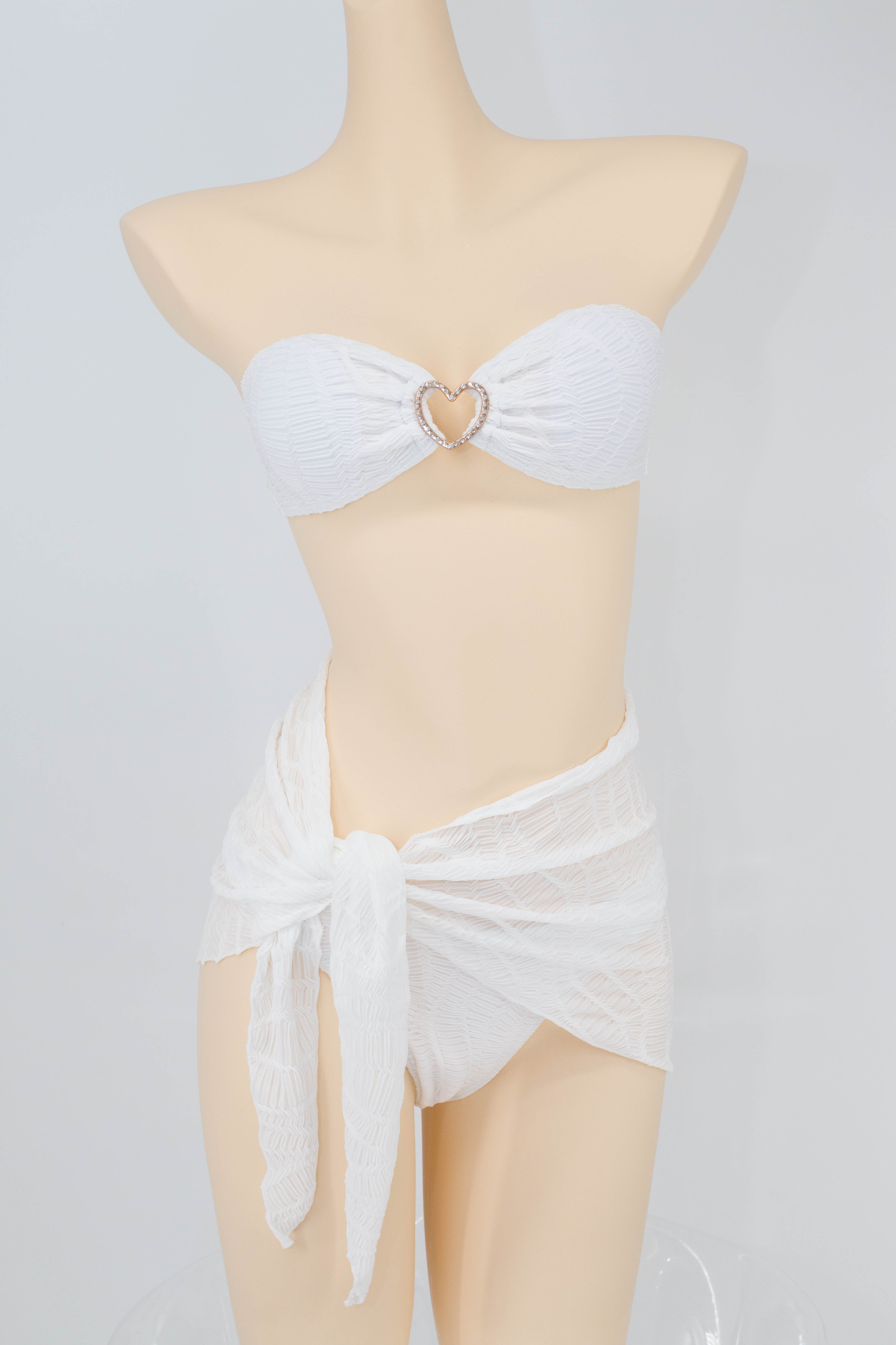 Heart Shaped Bandeau Bikini Set