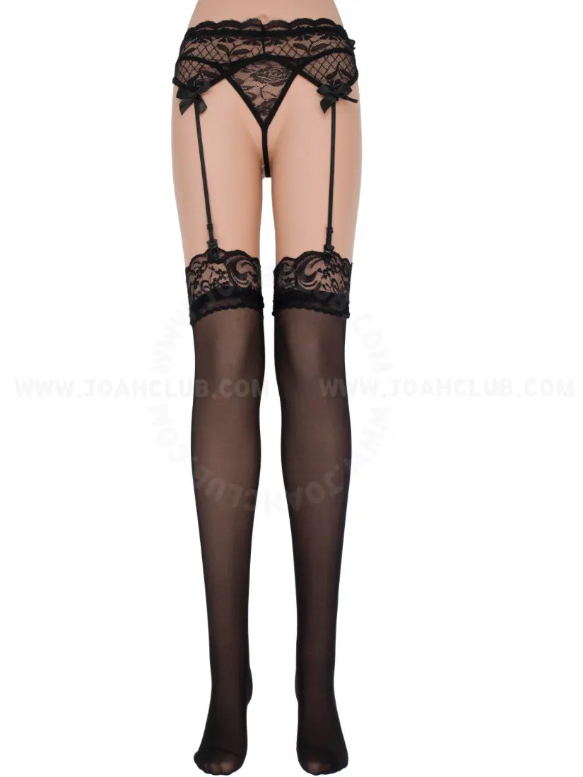 Sexy Lace Ribbon Knee Stocking Set